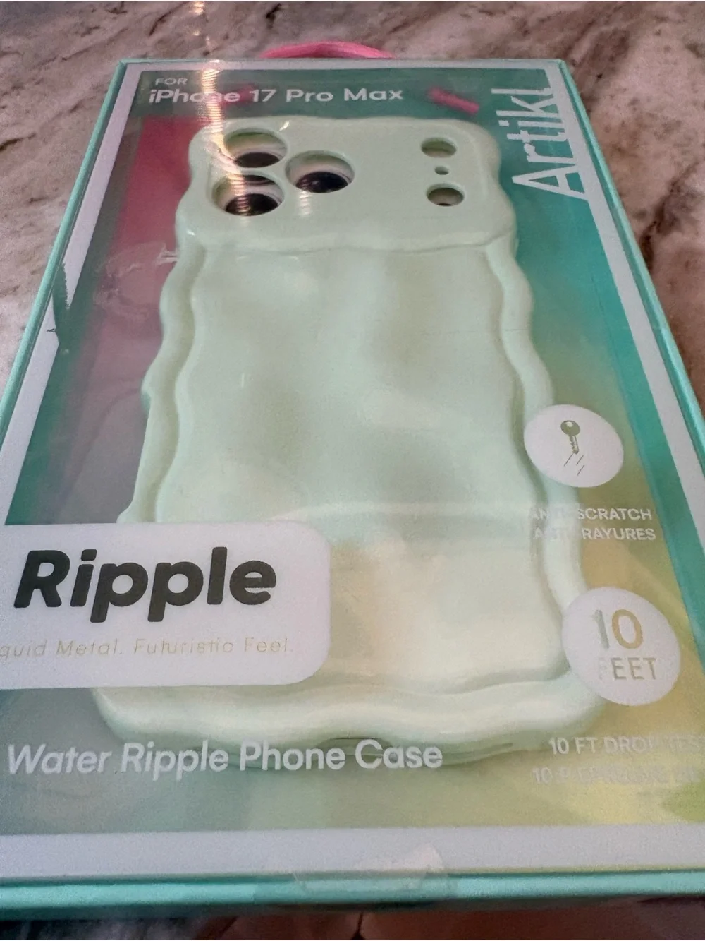 Artikl Ripple 3D Water Ripple iPhone 17 Pro Max Case - Light Green NWT